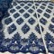 1 Yard Beaded 3D Floral Embroidered Lace Fabric on Polyester Net Mesh, 52" Width